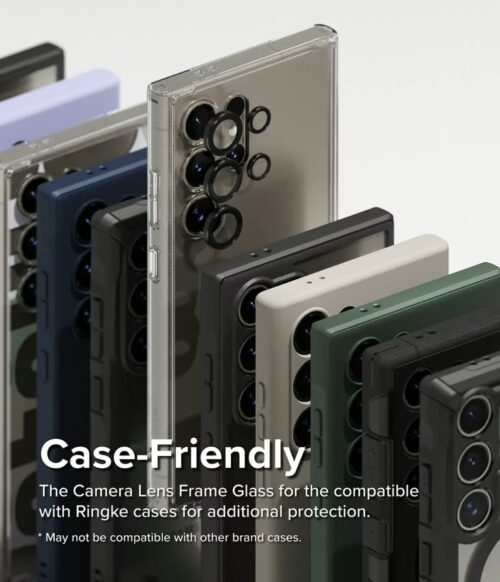 Ringke รุ่น Camera Lens Frame Glass - กระจกเลนส์กล้อง Galaxy S24 Ultra - สี Black - Image 9