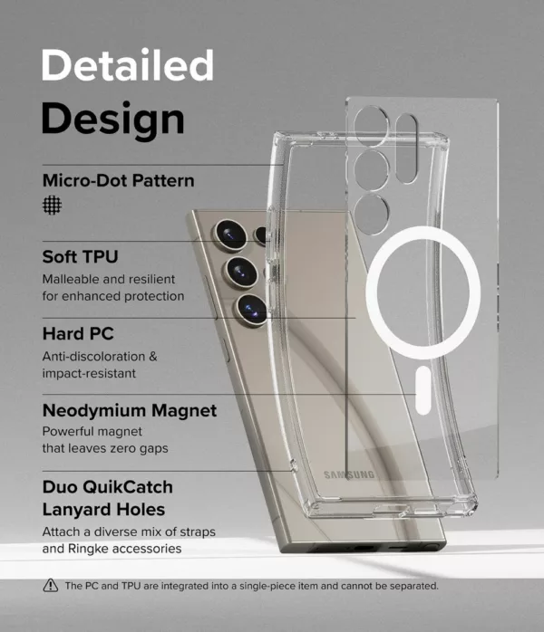 Ringke รุ่น Fusion Magnetic - เคส Galaxy S24 Ultra - สี Clear