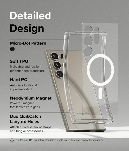Ringke รุ่น Fusion Magnetic - เคส Galaxy S24 Ultra - สี Clear - Image 7