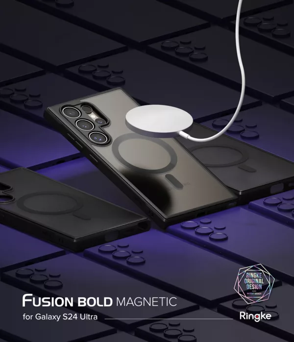 Ringke รุ่น Fusion Bold Magnetic - เคส Galaxy S24 Ultra - สี Matte Black