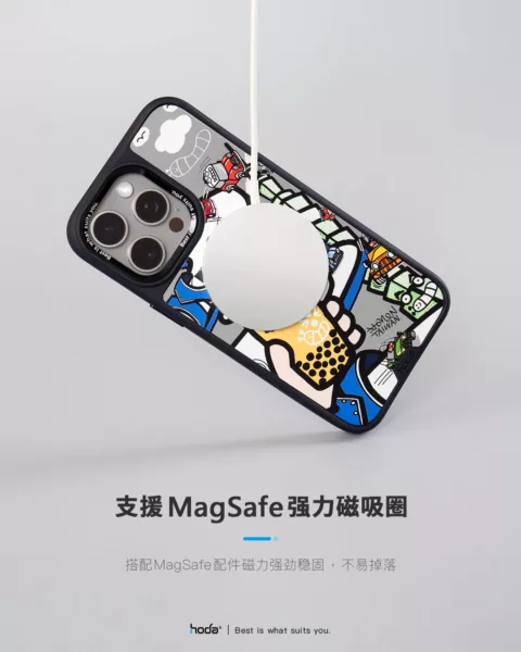 Hoda x Mido รุ่น Diverse Case Military Standard with Magnetic - เคส iPhone 15 Pro - ลาย Vintage Minis Racing (Mirror Glass Back Plate)