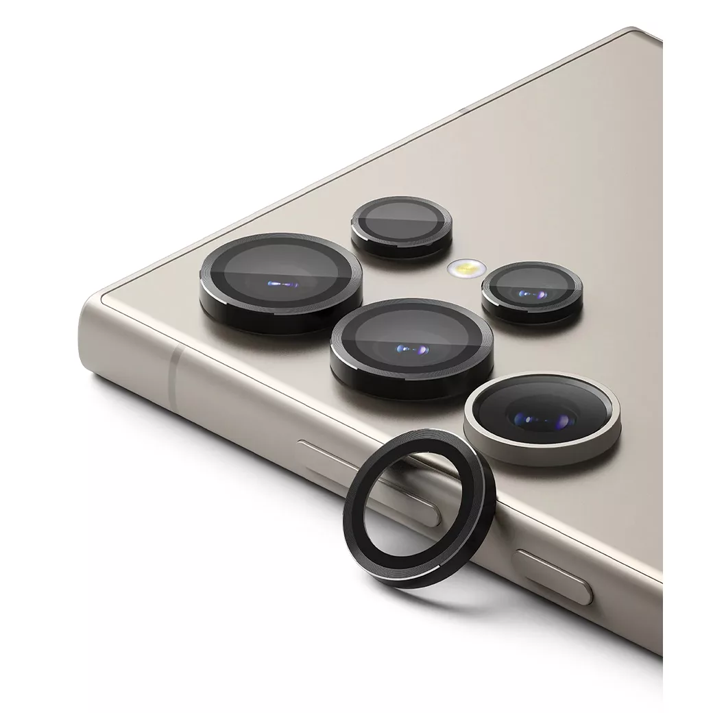 Ringke รุ่น Camera Lens Frame Glass - กระจกเลนส์กล้อง Galaxy S24 Ultra - สี Black