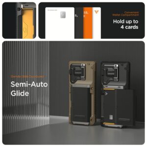 VRS รุ่น Damda Glide Duo Guard - เคส Galaxy S24 Ultra - สี Black Groove