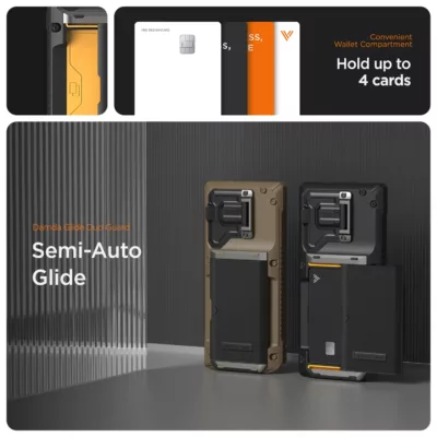 VRS รุ่น Damda Glide Duo Guard - เคส Galaxy S24 Ultra - สี Black Groove