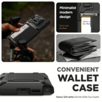 VRS รุ่น Damda Glide Duo Guard - เคส Galaxy S24 Ultra - สี Black Groove