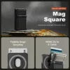 VRS รุ่น Mag Square Wallet - ที่เก็บบัตรติดหลังมือถือ - สี Matt Black