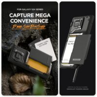 VRS รุ่น Damda Glide Duo Guard - เคส Galaxy S24 Ultra - สี Black Groove