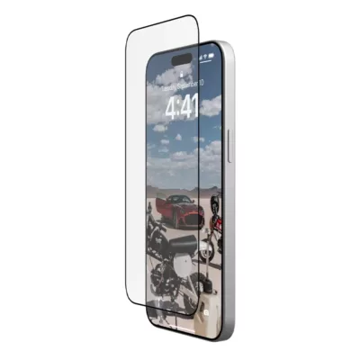 UAG รุ่น Glass Screen Shield Plus - ฟิล์มกระจก iPhone 14 Pro Max - สี Clear Black