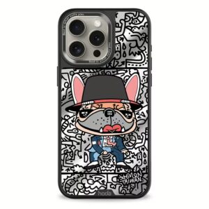 Hoda x Mido รุ่น Diverse Case Military Standard with Magnetic - เคส iPhone 15 Pro Max - ลาย Michael Bulldog (Mirror Glass Back Plate)