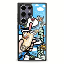 Hoda x Mido รุ่น Diverse Case Military Standard with Magnetic - เคส Galaxy S24 Ultra - ลาย Vintage Minis Racing (Glass Back Plate)