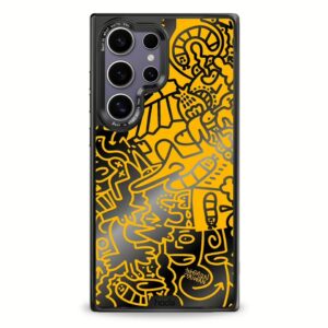 Hoda x Mido รุ่น Diverse Case Military Standard with Magnetic - เคส Galaxy S24 Ultra - ลาย When Mango Runs (Mirror Glass Back Plate)