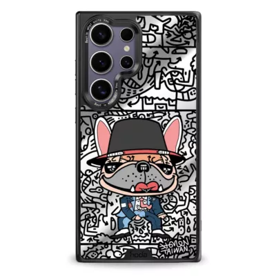 Hoda x Mido รุ่น Diverse Case Military Standard with Magnetic - เคส Galaxy S24 Ultra - ลาย Michael Bulldog (Mirror Glass Back Plate)