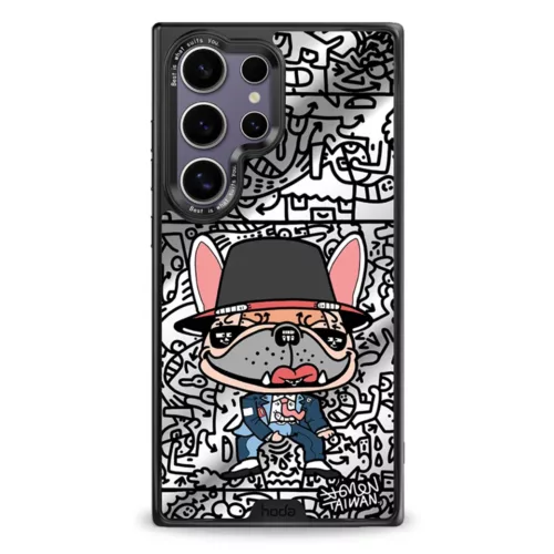 Hoda x Mido รุ่น Diverse Case Military Standard with Magnetic - เคส Galaxy S24 Ultra - ลาย Michael Bulldog (Mirror Glass Back Plate)