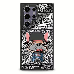 Hoda x Mido รุ่น Diverse Case Military Standard with Magnetic - เคส Galaxy S24 Ultra - ลาย Michael Bulldog (Mirror Glass Back Plate)