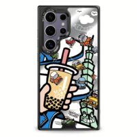 Hoda x Mido รุ่น Diverse Case Military Standard with Magnetic - เคส Galaxy S24 Ultra - ลาย Vintage Minis Racing (Mirror Glass Back Plate)