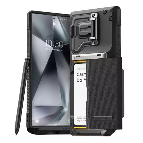 VRS รุ่น Damda Glide Duo Guard - เคส Galaxy S24 Ultra - สี Black Groove