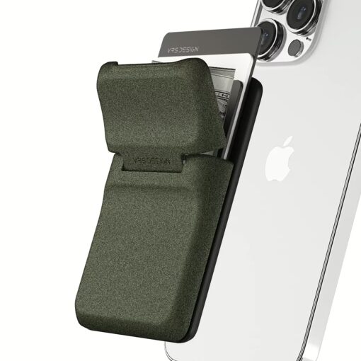 VRS รุ่น Mag Grip Wallet - ที่เก็บบัตรติดหลังมือถือ - สี Sand Stone Khaki - Image 2