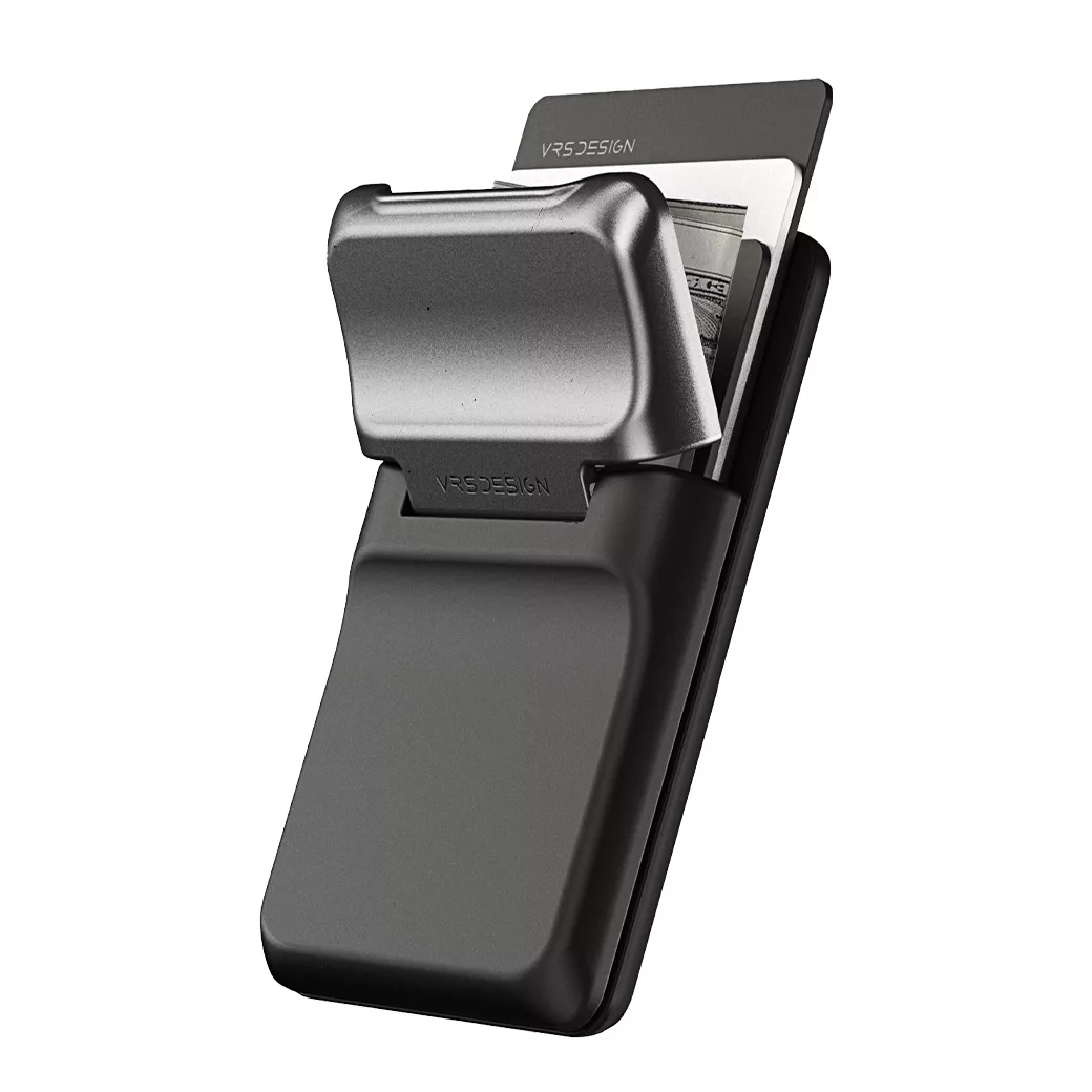 VRS รุ่น Mag Grip Wallet - ที่เก็บบัตรติดหลังมือถือ - สี Vintage Silver