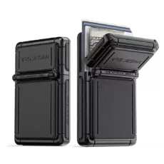 VRS รุ่น Mag Square Wallet - ที่เก็บบัตรติดหลังมือถือ - สี Matt Black