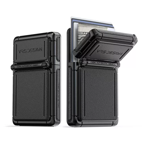 VRS รุ่น Mag Square Wallet - ที่เก็บบัตรติดหลังมือถือ - สี Matt Black