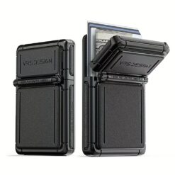 VRS รุ่น Mag Square Wallet - ที่เก็บบัตรติดหลังมือถือ - สี Matt Black