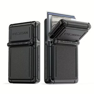 VRS รุ่น Mag Square Wallet - ที่เก็บบัตรติดหลังมือถือ - สี Matt Black