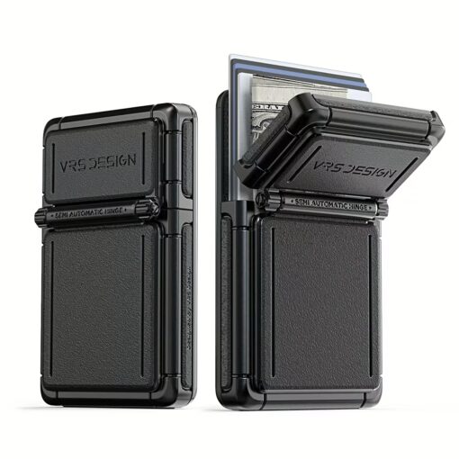 VRS รุ่น Mag Square Wallet - ที่เก็บบัตรติดหลังมือถือ - สี Matt Black