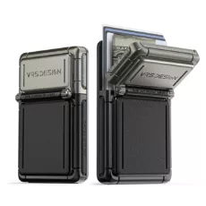 VRS รุ่น Mag Square Wallet - ที่เก็บบัตรติดหลังมือถือ - สี Horizon Silver