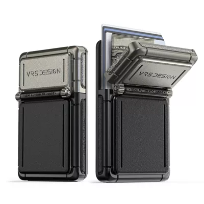 VRS รุ่น Mag Square Wallet - ที่เก็บบัตรติดหลังมือถือ - สี Horizon Silver