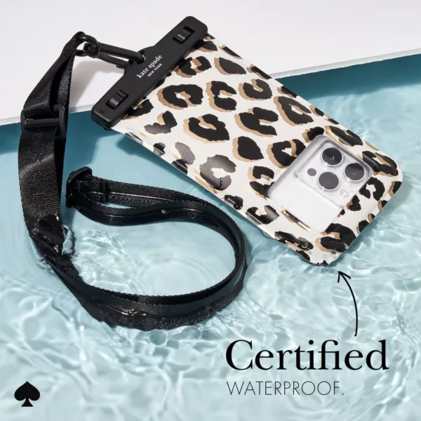 Kate Spade New York รุ่น Waterproof Floating Pouch ซองกันน้ำ - ลาย City Leopard