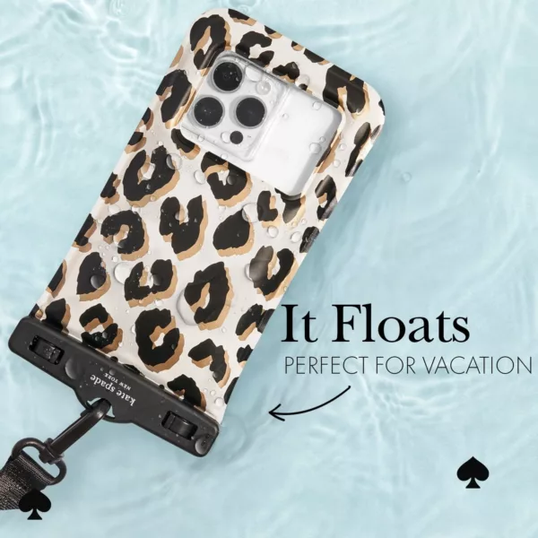 Kate Spade New York รุ่น Waterproof Floating Pouch ซองกันน้ำ - ลาย City Leopard