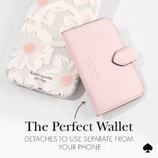 Kate Spade New York รุ่น Morgan Magnetic Wallet - ที่เก็บบัตรติดหลังมือถือ - สี Chalk Pink