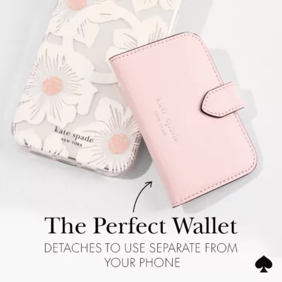 Kate Spade New York รุ่น Morgan Magnetic Wallet - ที่เก็บบัตรติดหลังมือถือ - สี Chalk Pink