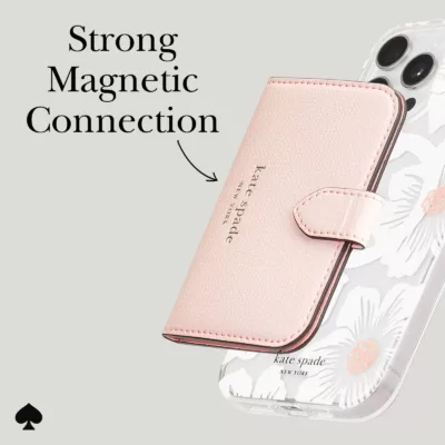 Kate Spade New York รุ่น Morgan Magnetic Wallet - ที่เก็บบัตรติดหลังมือถือ - สี Chalk Pink