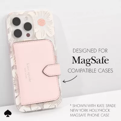 Kate Spade New York รุ่น Morgan Magnetic Wallet - ที่เก็บบัตรติดหลังมือถือ - สี Chalk Pink