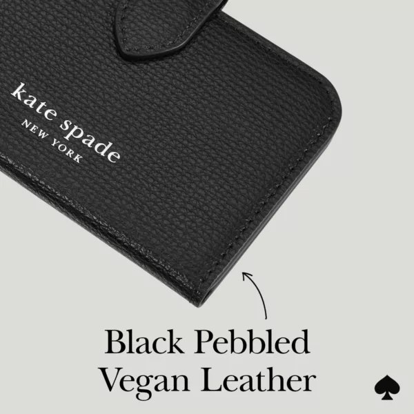 Kate Spade New York รุ่น Morgan Magnetic Wallet - ที่เก็บบัตรติดหลังมือถือ - สี Black