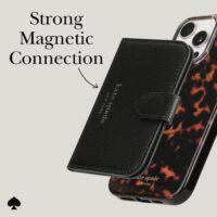 Kate Spade New York รุ่น Morgan Magnetic Wallet - ที่เก็บบัตรติดหลังมือถือ - สี Black