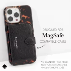 Kate Spade New York รุ่น Morgan Magnetic Wallet - ที่เก็บบัตรติดหลังมือถือ - สี Black