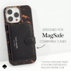 Kate Spade New York รุ่น Morgan Magnetic Wallet - ที่เก็บบัตรติดหลังมือถือ - สี Black