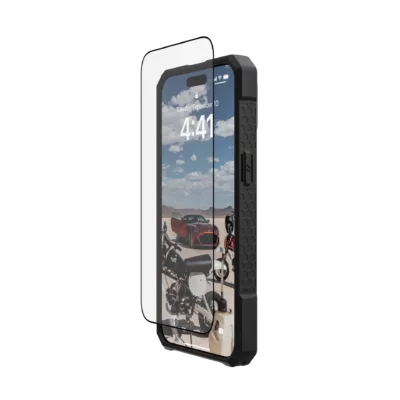 UAG รุ่น Glass Screen Shield Plus - ฟิล์มกระจก iPhone 14 Pro Max - สี Clear Black
