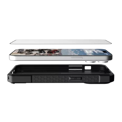 UAG รุ่น Glass Screen Shield Plus - ฟิล์มกระจก iPhone 14 Pro Max - สี Clear Black