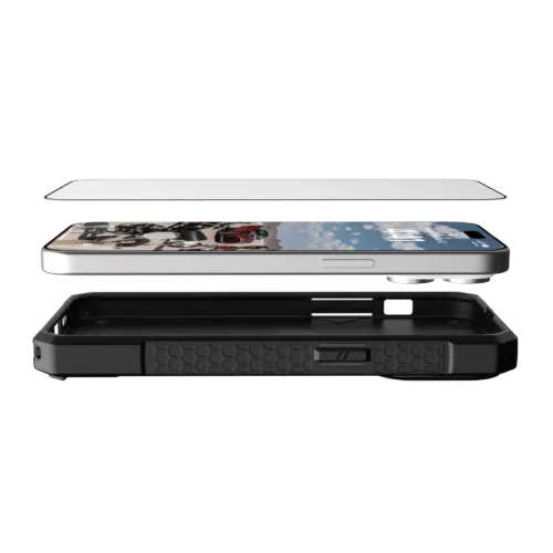 UAG รุ่น Glass Screen Shield Plus - ฟิล์มกระจก iPhone 14 Pro Max - สี Clear Black
