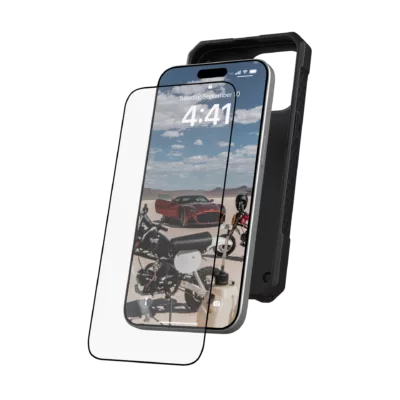 UAG รุ่น Glass Screen Shield Plus - ฟิล์มกระจก iPhone 14 Pro Max - สี Clear Black