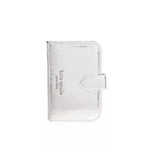 Kate Spade New York รุ่น Morgan Magnetic Wallet - ที่เก็บบัตรติดหลังมือถือ - สี Metallic Silver