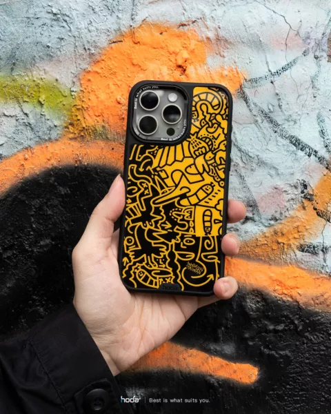Hoda x Mido รุ่น Diverse Case Military Standard with Magnetic - เคส iPhone 15 Pro Max - ลาย When Mango Runs (Blackened Mirror Glass Back Plate)