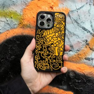 Hoda x Mido รุ่น Diverse Case Military Standard with Magnetic - เคส iPhone 15 Pro Max - ลาย When Mango Runs (Blackened Mirror Glass Back Plate)