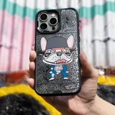 Hoda x Mido รุ่น Diverse Case Military Standard with Magnetic - เคส iPhone 15 Pro Max - ลาย Michael Bulldog (Mirror Glass Back Plate) - Image 2