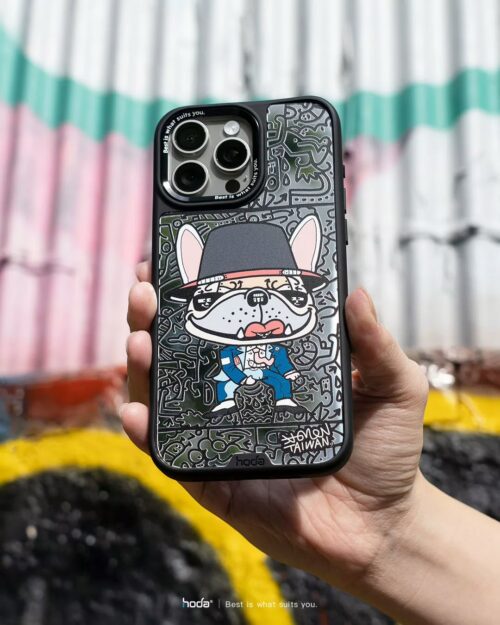 Hoda x Mido รุ่น Diverse Case Military Standard with Magnetic - เคส iPhone 15 Pro Max - ลาย Michael Bulldog (Mirror Glass Back Plate) - Image 2