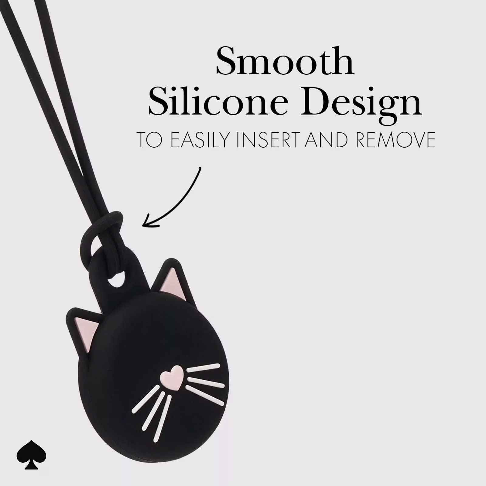 Kate Spade New York รุ่น Silicone - เคส Airtag - ลาย Black Cat - Image 2