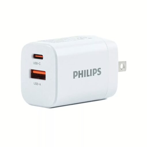 หัวชาร์จ Philips รุ่น PD30W Charger Adapter Dual Port - สี White - Image 2